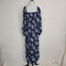 Free People Jaymes Black Combo Floral Smocked Long Sleeve Maxi Dress XS