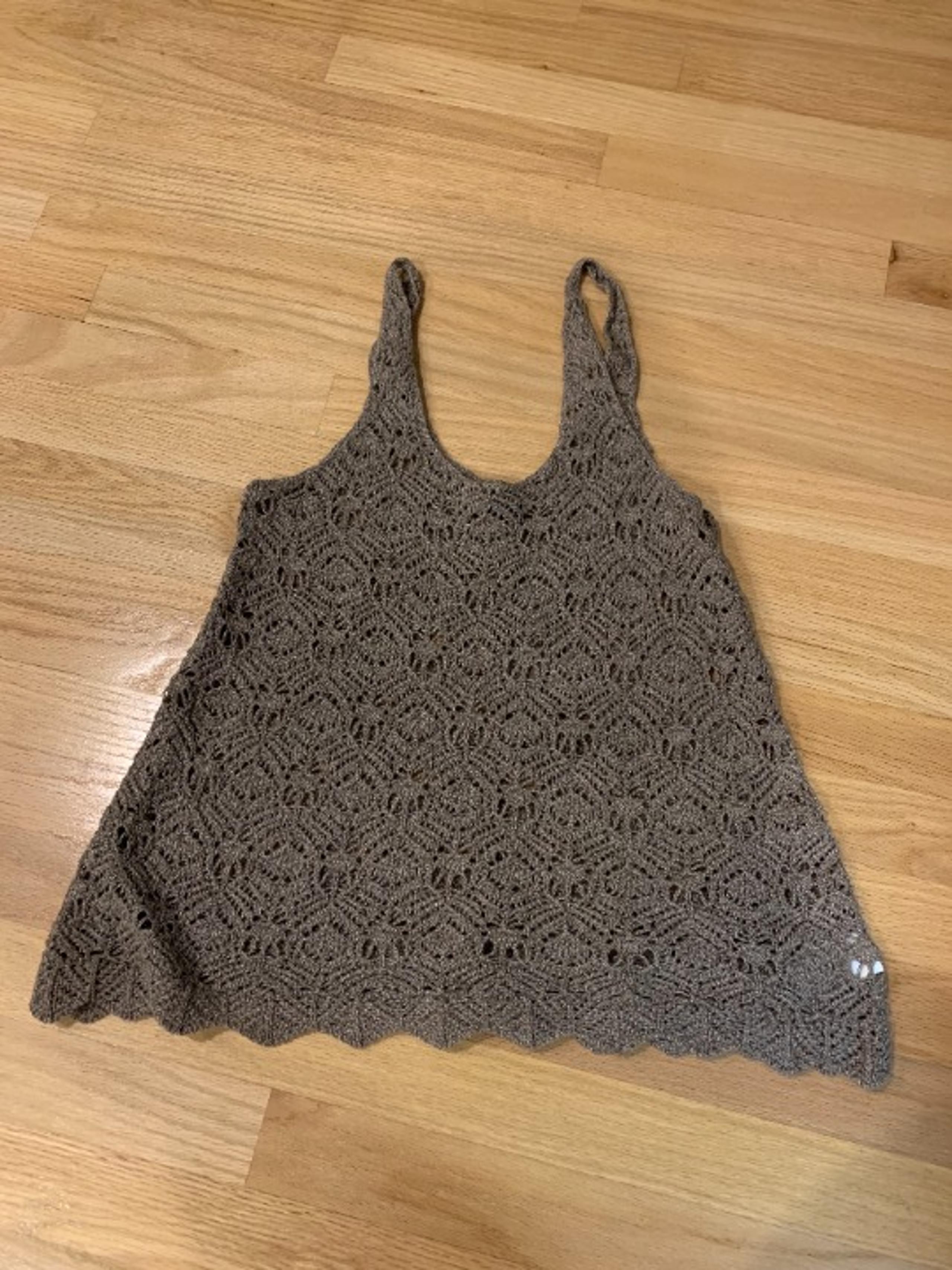 American Eagle Knit Tank Top Tan-Medium