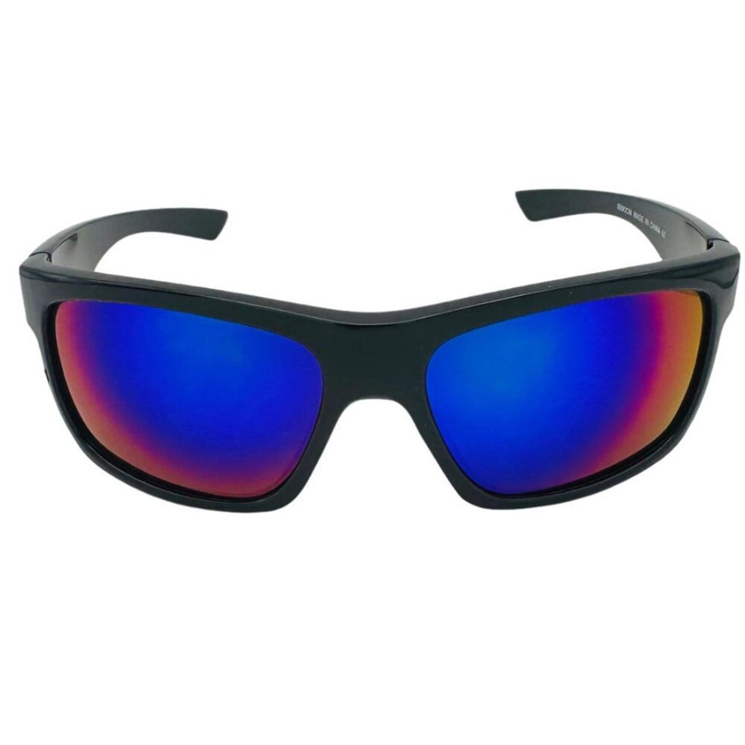 6010 | Blue Mirror Sport Wrap Sunglasses