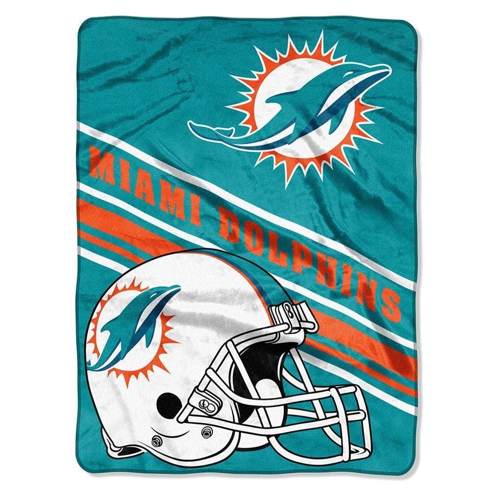 Miami Dolphins Slant Raschel Throw Blanket 60 x80