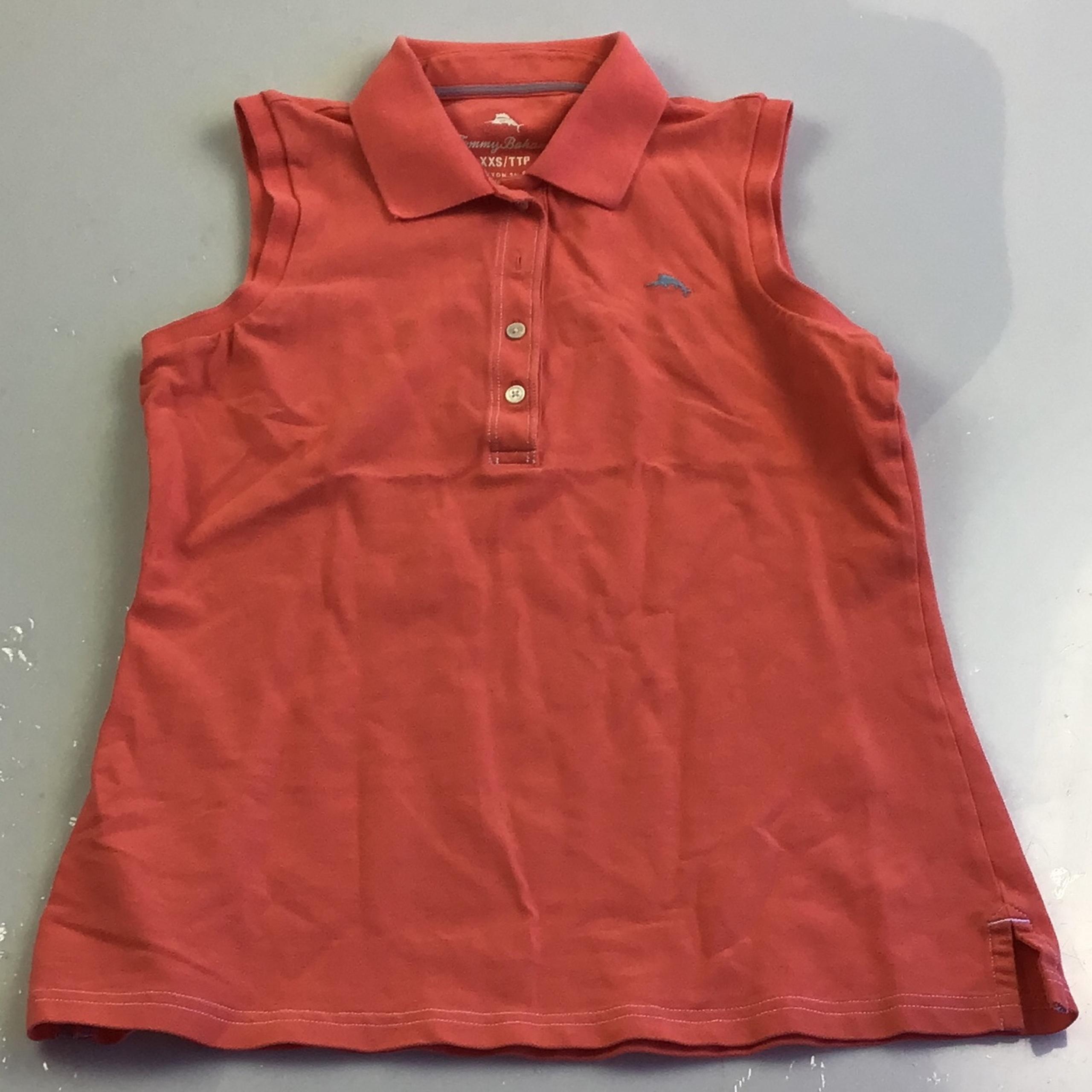 Tommy Bahama women’s sleeveless polo shirt pink size XXS