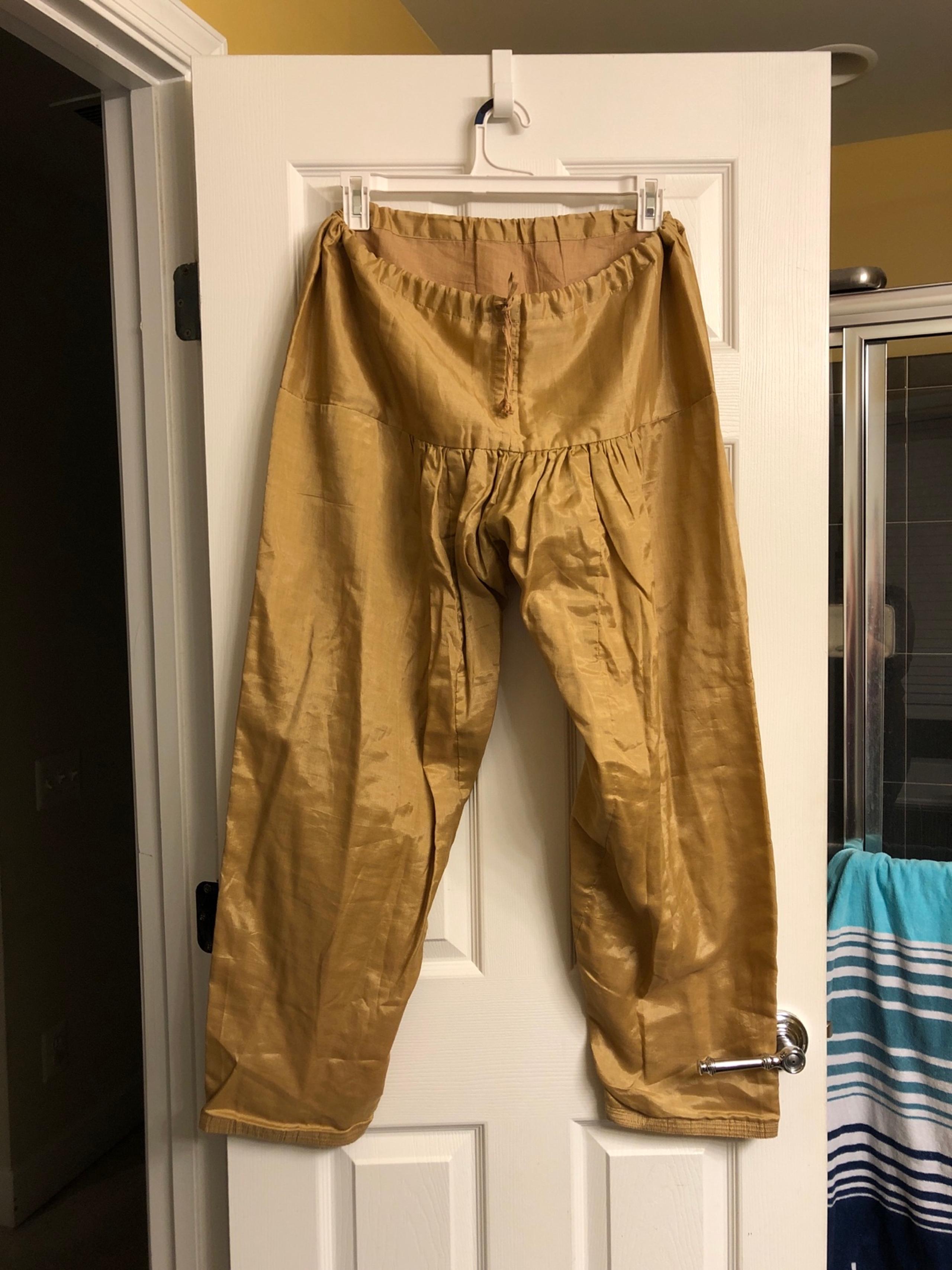 L golden punjab Hindu genie tie waist pants