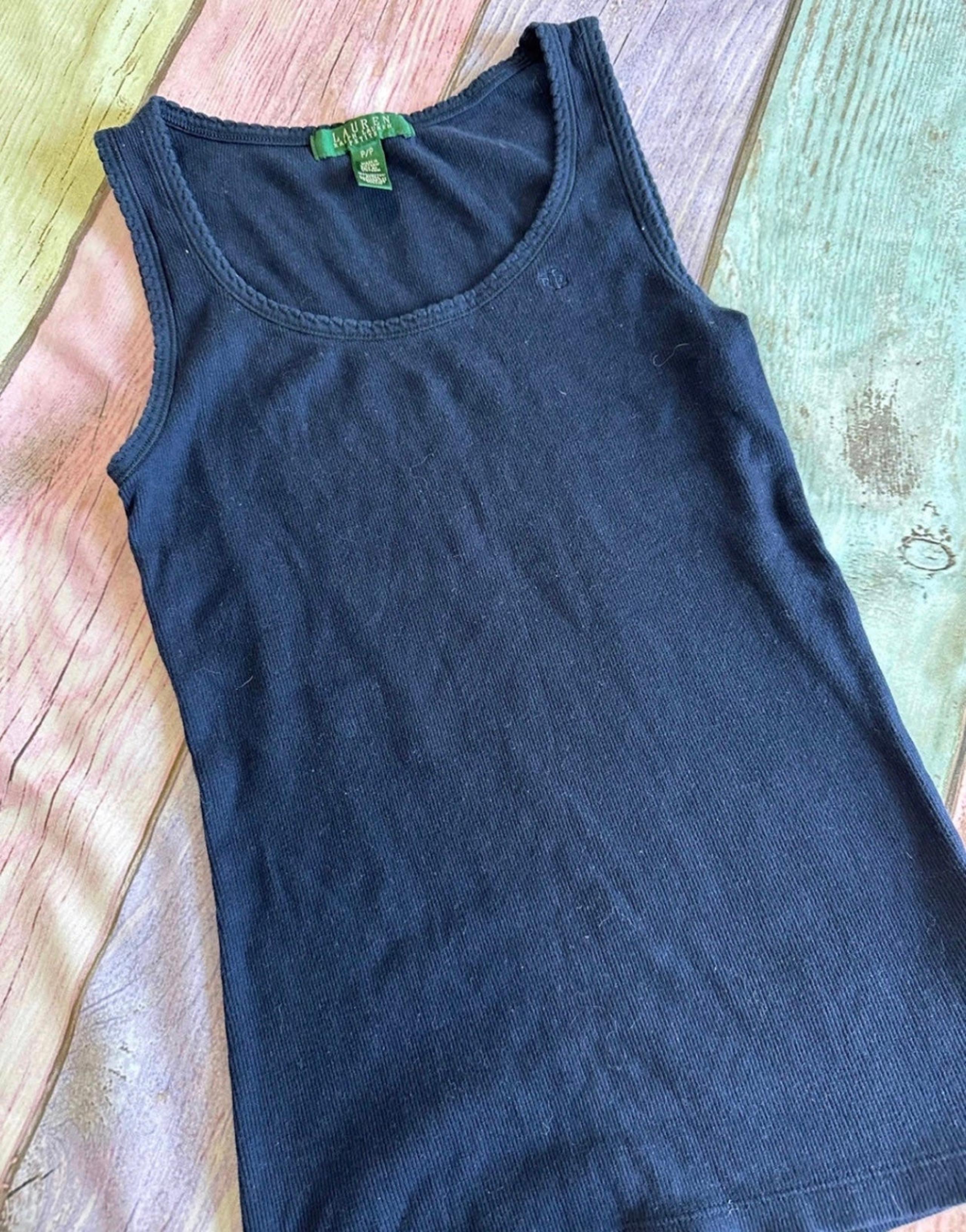Ralph Lauren Women Sleeveless Casual Lounge Navy Blue Tank Top M