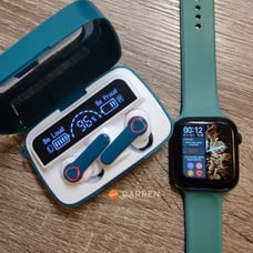 COMBO~Smart Watch Sports Tracker Bluetooth Call + Bluetooth 5.1 Earbuds Earphone