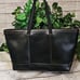 Lodis Black Tan Stitched Tote Bag
