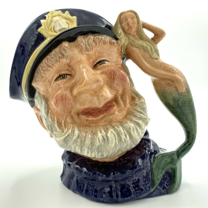 Royal Doulton Old Salt Mermaid Large Character Jug D6551 1960
