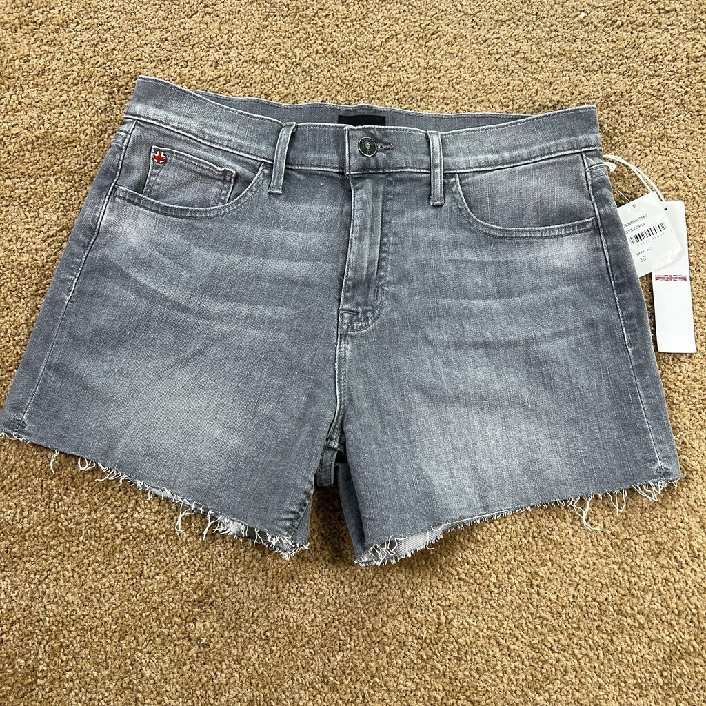 Hudson Women's Sz 30 Grey Denim Gracie Cut Off Jean Shorts New