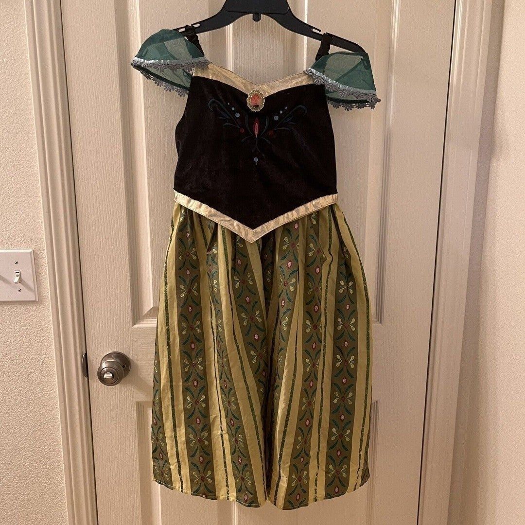 Disney Parks Frozen Anna Coronation Costume Dress Girls Size Large 10-12