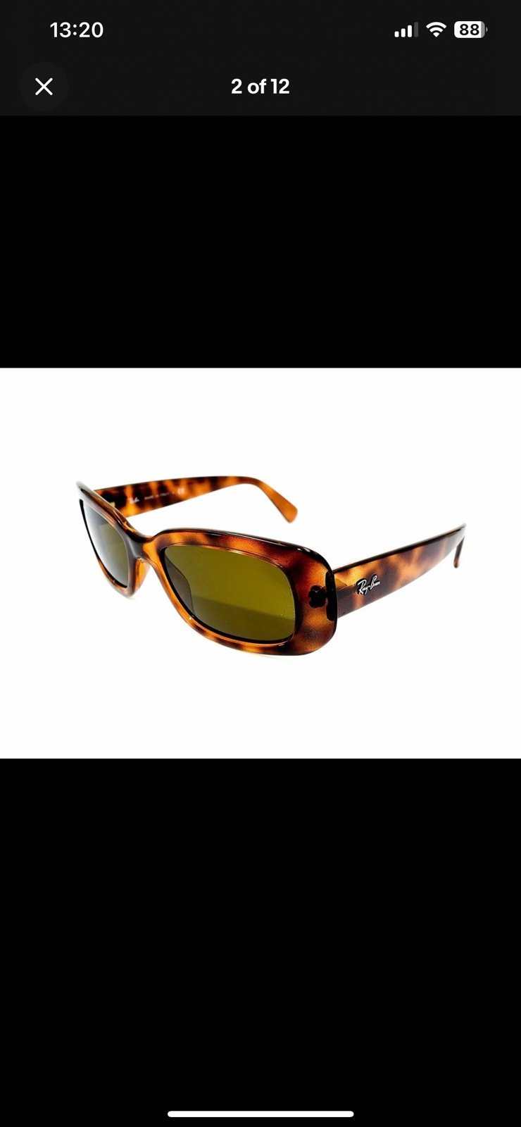 Ray-Ban Unisex Rectangular Tortoise Italy Sunglasses RB4122 642/73 50/18/135 New