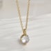 The Dainty Solitaire pendant necklace in gold