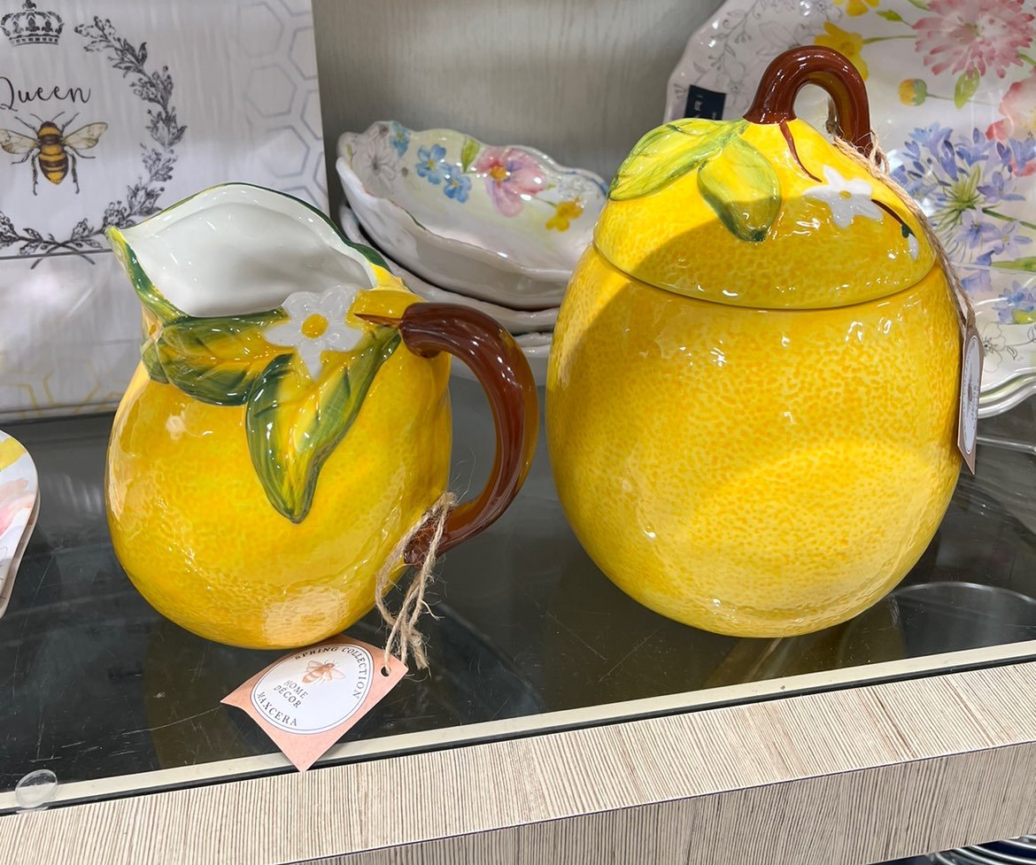 Lemons Pitcher and Canister !