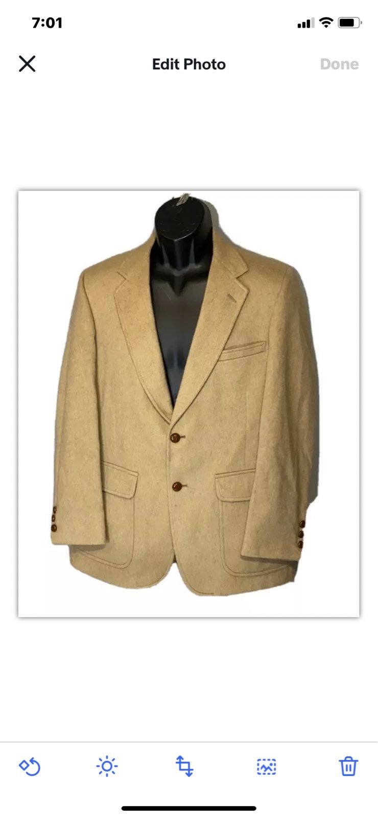 Camel Hair Blazer Men's 40A