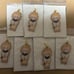 White Tails Flower Dragon Train Wooden Keychain