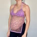 Handmade Y2K Fairycore Mermaid Embellished Halter Babydoll Vest Top - Purple