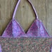 Handmade Y2K Fairycore Mermaid Embellished Halter Babydoll Vest Top - Purple