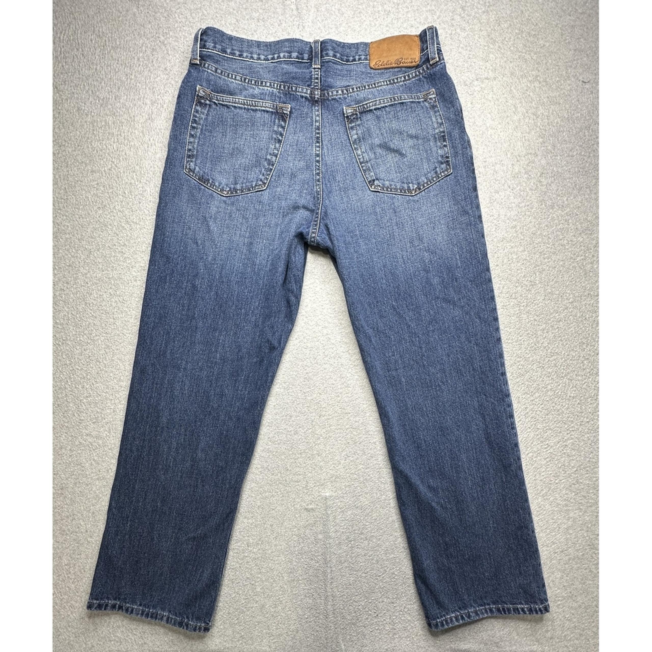 Eddie Bauer Jeans Mens 34x30 Blue Relaxed Fit Denim Straight Leg Casual Pants
