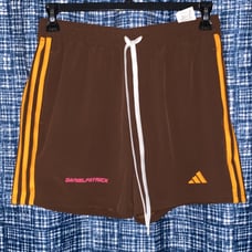 Adidas Daniel Patrick CLX 3 Stripes Swimwear Shorts HI2227 Brown Men's Size M