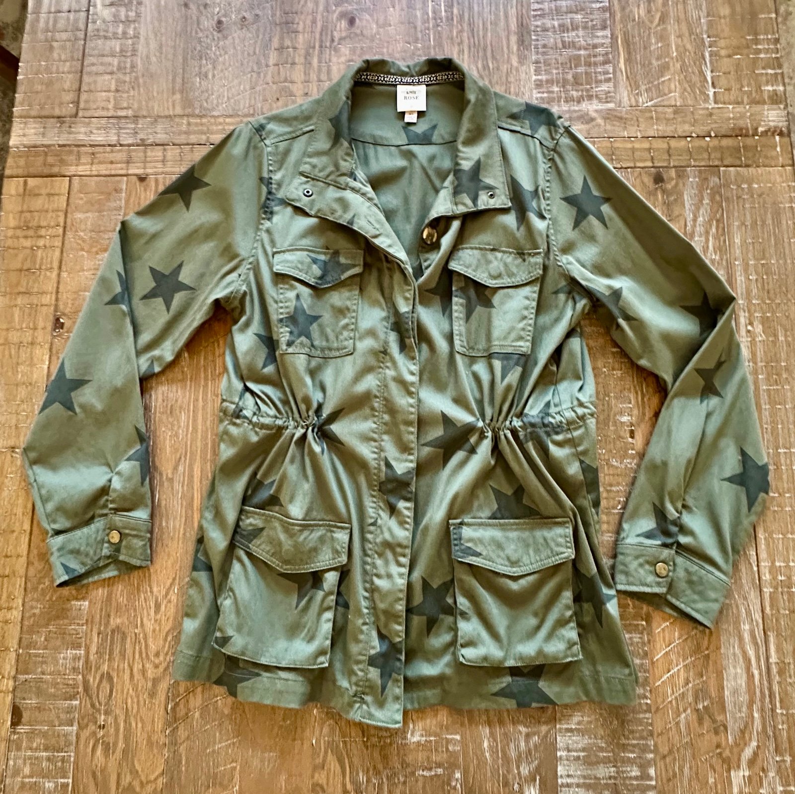 NEW Knox Rose Army Green Star Jacket, Size XL