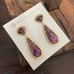 NWT Kendra Scott Payton Drop Earrings - Bronze Veined Purple Turquoise Magnesite