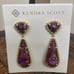 NWT Kendra Scott Payton Drop Earrings - Bronze Veined Purple Turquoise Magnesite