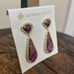 NWT Kendra Scott Payton Drop Earrings - Bronze Veined Purple Turquoise Magnesite