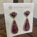NWT Kendra Scott Payton Drop Earrings - Bronze Veined Purple Turquoise Magnesite