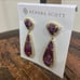 NWT Kendra Scott Payton Drop Earrings - Bronze Veined Purple Turquoise Magnesite