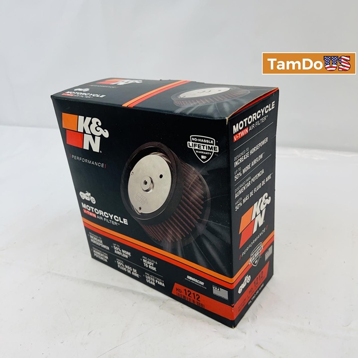 K&N HD-1212 Air Intake Drop in Filter for 2014-2022 Harley Davidson XL1200X