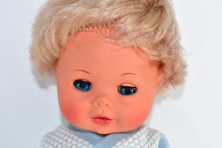 VINTAGE FURGA TOMASINO ANATOMICALLY CORRECT BABY BOY 16 WITH BOX 1960