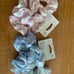 Loveshackfancyfancy goody large hair tie set. Pink and Blue