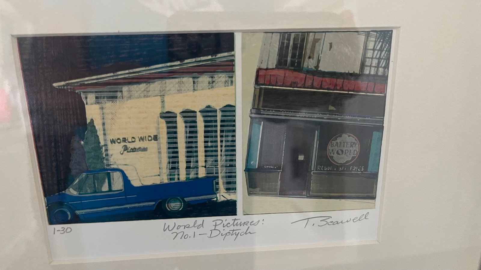 Thomas Seawell “World Pictures: No. 1- Diptych” Serigraph.