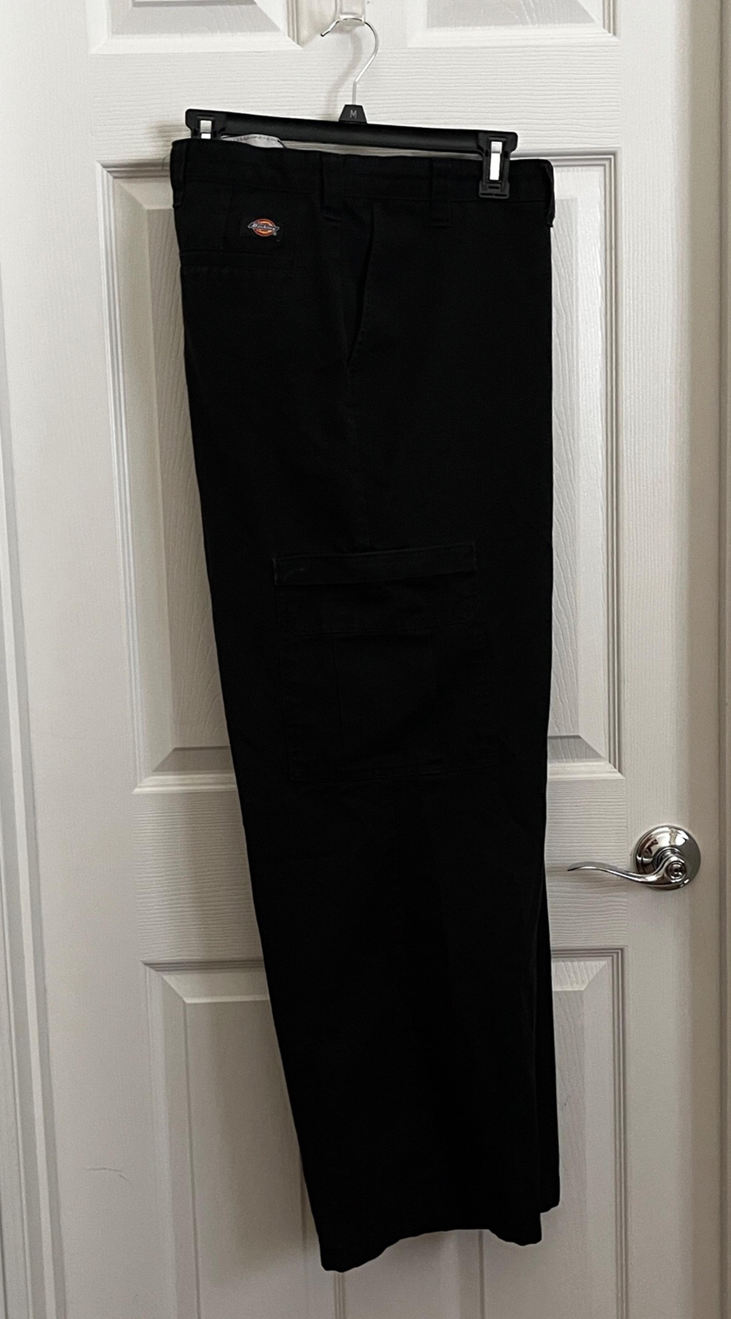 Mens Relaxed Fit Dickies Black Work Cargo Pants