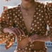 CHARLIE HOLIDAY Nyla Tie-Front Crop Top spot size XL