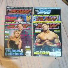 Vintage WWE Raw wrestling magazine lot