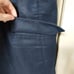 DRESSTERIOR Linen Cotton Long Vest Navy