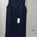 DRESSTERIOR Linen Cotton Long Vest Navy