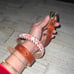 Vintage Leather Las Vegas Beaded Souvenir Belt