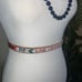 Vintage Leather Las Vegas Beaded Souvenir Belt