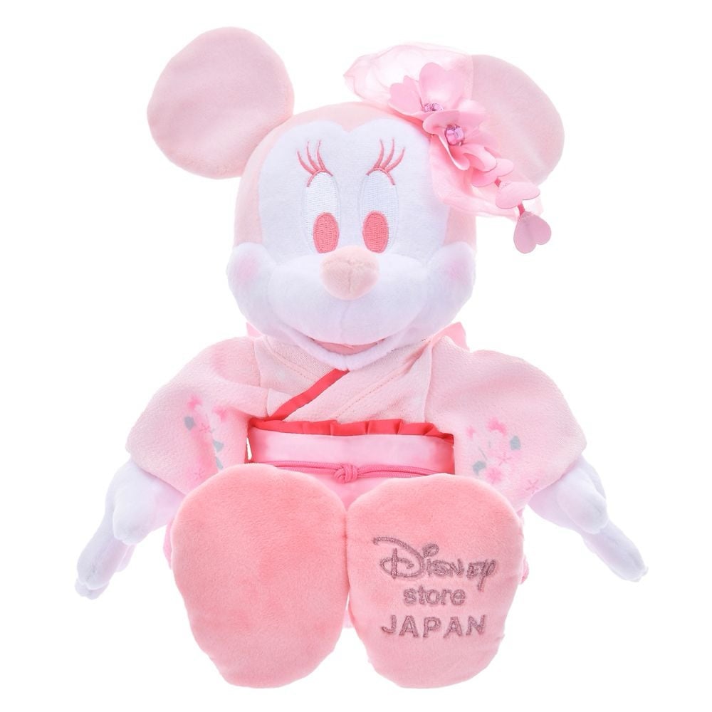 Minnie Mouse Plush Toy Kimono Sakura Disney Japan Original