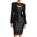 Sale! 298 Aqua Elegance Sequined Cut-Out Midi Dress Size 0