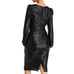 Sale! 298 Aqua Elegance Sequined Cut-Out Midi Dress Size 0