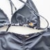 Agua Bendita Black Tribal Printed Bikini Two Piece Set size XS