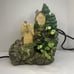 Tabletop Uni Fountain Town Bridge Model, Old World Mountain Side Village TESTED