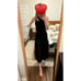 SANDRO Black Sleeveless Cutout Neckline Olane Midi Ruffled Skirt Dress Size 4