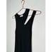 SANDRO Black Sleeveless Cutout Neckline Olane Midi Ruffled Skirt Dress Size 4