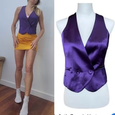 Nwt Jason Wu purple tuxedo suiting tomboy vest top 2