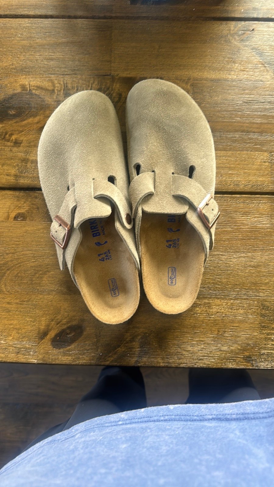 Birkenstocks suede clogs size 41 soft bed