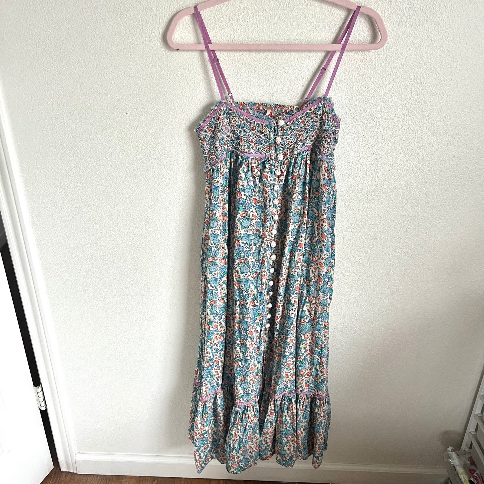 Free People Molly Joe Floral Midi Dress