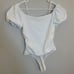 Free People Intimately Bella Bodysuit Puff-Sleeves White Sweetheart