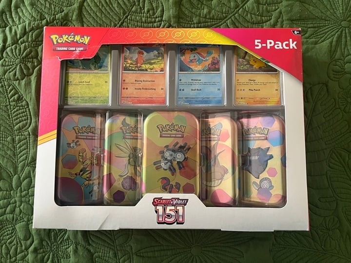 Pokemon 151 Scarlet & Violet 5 Pack Tin (NEW)